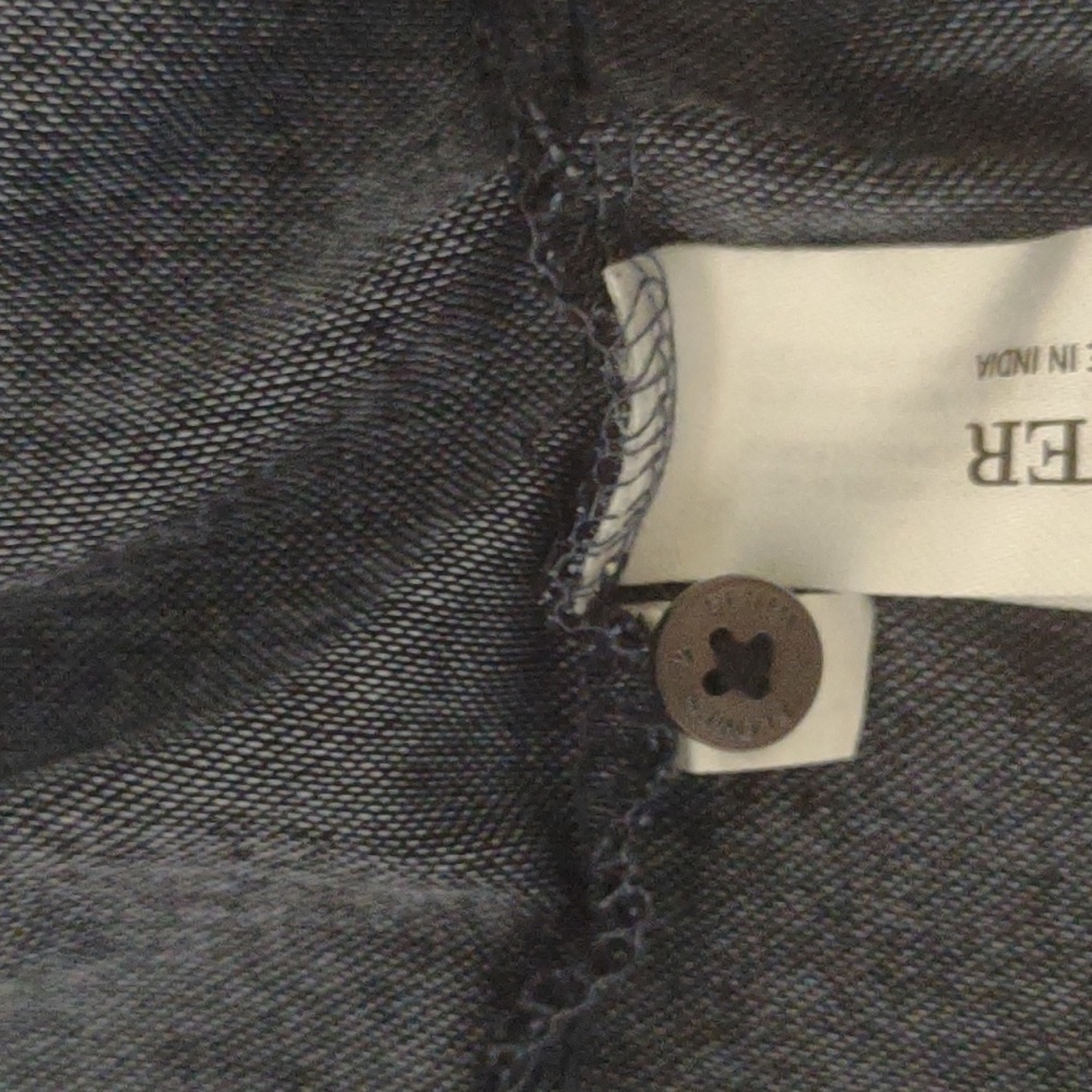 Denim & Flower navy/light blue polo-style shirt Size M - Picture 9 of 9